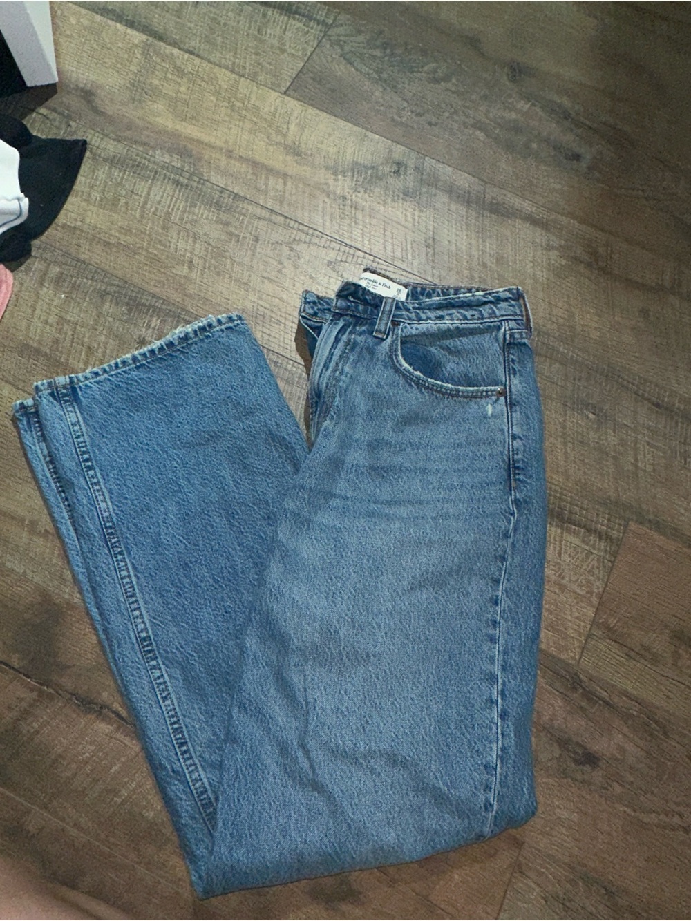 Abercrombie & Fitch Medium Blue Straight Leg Jeans
